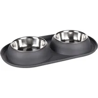 Karlie Futternapf Duo Dinner Grafa Oval Dunkelgrau 2 x