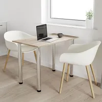 AKKE Trüffel Küchentisch mit chrom beine LxBxH: 100x55x74 cm