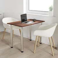 AKKE Walnuss Küchentisch mit chrom beine LxBxH: 90x50x74 cm