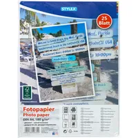 Stylex Fotopapier, DIN A4, 180 g, 25 Blatt, FSC