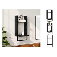 VidaXL Wandregal mit Stange Schwarz 30x25x65 cm