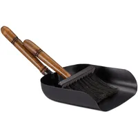 Relaxdays Kehrgarnitur Kaminofen Braun Schwarz