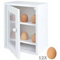 Esschert Design Eierschränkchen aus Kiefernholz und Metall, 21,7 x