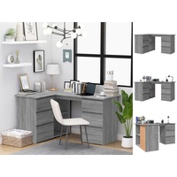 VidaXL Eckschreibtisch Grau Sonoma