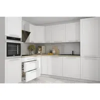 Feldmann-Wohnen L-Form Einbauküche Kvantum 270 x 230 cm Weiß