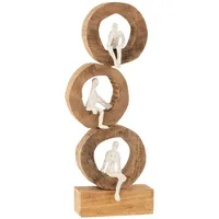 MF Generisch MF Figur Skulptur Teamwork Starke Freunde Silber