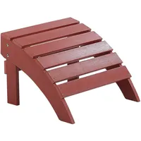 Beliani Fußhocker Rot 43x50x34