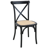 SIT Möbel SIT Rattanstuhl, (Set), 2 St., stapelbar schwarz