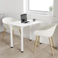 AKKE Weiss Esstisch mit weiße beine LxBxH: 50x50x74 cm