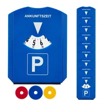 Relaxdays Parkscheibe 10er Pack, Eiskratzer, 3 Einkaufswagenchips, Gummilippe, Parkuhr