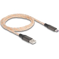 DeLock USB 2.0 USB-A Stecker, USB-C® Stecker 1.00m Transparent