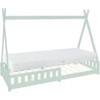 ML-Design Kinderbett Tipi 90x200 cm Matratze H:16cm, Rausfallschutz