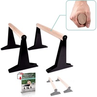 PULLUP & DIP Hochwertige Holz Parallettes mit ergonomischem Holzgriff