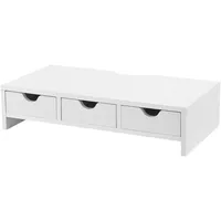 [en.casa] Monitorständer Ruovesi , Holzwerkstoff, 51x12x25 cm, Arbeitszimmer, Schreibtische