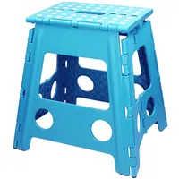 QHP Klappbarer Tritthocker, Aufstiegshilfe Pferd, Hocker klappbar, kobaltblau