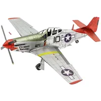 Fascinations Metal Earth Tuskegee Airmen P-51D Mustang Starrflügelflugzeug-Modell Montagesatz