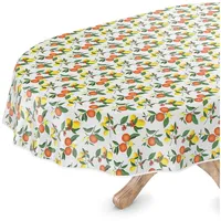 ANRO Tischdecke abwaschbar Wachstuch Wachstuchtischdecke Oval 140 x 220cm