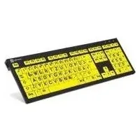 LogicKeyboard NERO Slim Line LargePrint Black on Yellow PC,