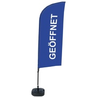 Showdown Displays Showdown Beachflag Geöffnet bl deutsch