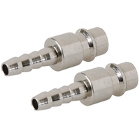 Silverline Druckluft-Schnellverbinder mit Schlauchnippel, Doppelpckg. 8-mm-Schlauchnippel