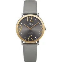 UMR Ruhla Style Damenuhr - Graues Lederarmband 20417-4 -