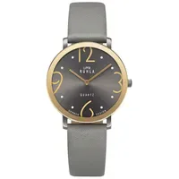 UMR Ruhla Style Damenuhr - Graues Lederarmband 20417-4 -