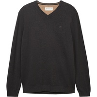 Tom Tailor 1038427 Basic Knit Pullover Mit V-ausschnitt Black