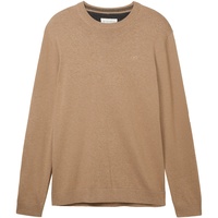 Tom Tailor 1038426 Basic Knit Pullover Hazel Brown Melange