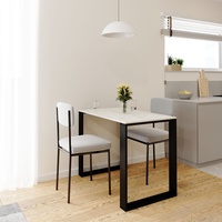 AKKE Weiss Craft LOFT Tisch mit schwarze beine LxBxH: