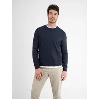 Lerros Rundhalspullover, Flachstrick« - Classic Navy S