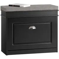 SoBuy Schuhbank Schwarz Holzwerkstoff, 60x51x24 cm Garderobe, Garderobenbänke, Schuhbänke