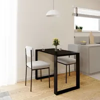 AKKE Esstisch Küchentisch Esszimmertisch Schwarz 70x40cm