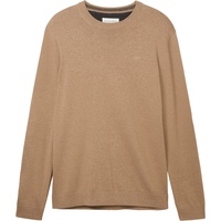 Tom Tailor 1038426 Basic Knit Pullover Hazel Brown Melange