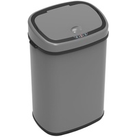 Svita Sensor-Mülleimer 58L Stahl Mülleimer mit Sensor Abfalleimer Grau