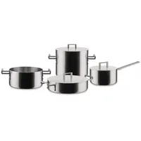 Alessi Convivio DC100S7 - Design Kochgeschirr-Set, 18/10 Edelstahlgriffe mit