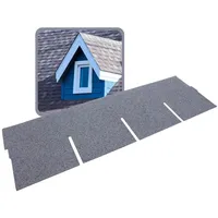DAPRONA Dachschindeln Rechteck 1m x 32cm, Bitumen Grau Dacheindeckung