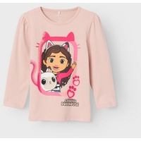 NAME IT Shirt 'NESSIE GABBY' - Pink,Dunkelgrau,Rosa,Weiß - 98