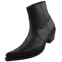 Sendra Herren Stiefelette Schwarz - Schwarz