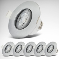 B.K.Licht - 6er Set LED Einbaustrahler 230V, Schwenkbare LED