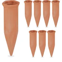Relaxdays Tonkegel Bewässerung, Gießkegel 8er Set, 1,5 Liter PET-Flaschen,