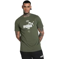 Puma Power Graphic T-Shirt Herren 70 dark olive XXL