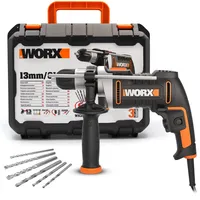 Worx WX328 Schlagbohrmaschine 810W - exaktes Bohren in Holz,