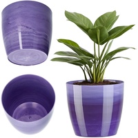 Kadax Blumentopf, Pflanzkübel, Blumenkübel aus Kunststoff, rund, 12 cm,