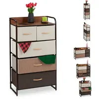 Relaxdays Schubladenschrank 100 x 58 x 31,5 cm Braun