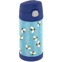 Thermos FUNTAINER STRAW BOTTLE 0,35l, bees, Thermosflasche für Kinder