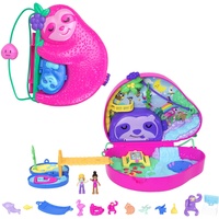 POLLY POCKET Faultierfamilie 2-in-1 Taschenschatulle - Tropisches Abenteuer mit