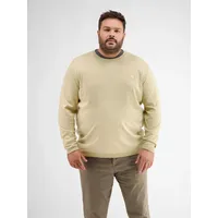 Lerros Strickpullover »LERROS Flachstrickpulloer mit Rundhalsausschnitt«, beige