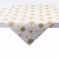 Sovie HOME Tischdecke Christmas Dreams in Gold-Weiss aus Linclass®
