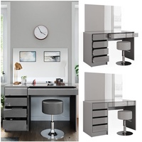 Vicco Schminktisch Sherry Grau 120 cm mit Hocker und