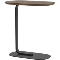 Muuto Relate Beistelltisch, 60,5 cm, Eiche geräuchert / schwarz